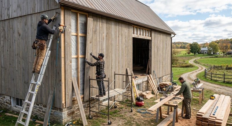 Barn Siding Replacement in Highland, MI