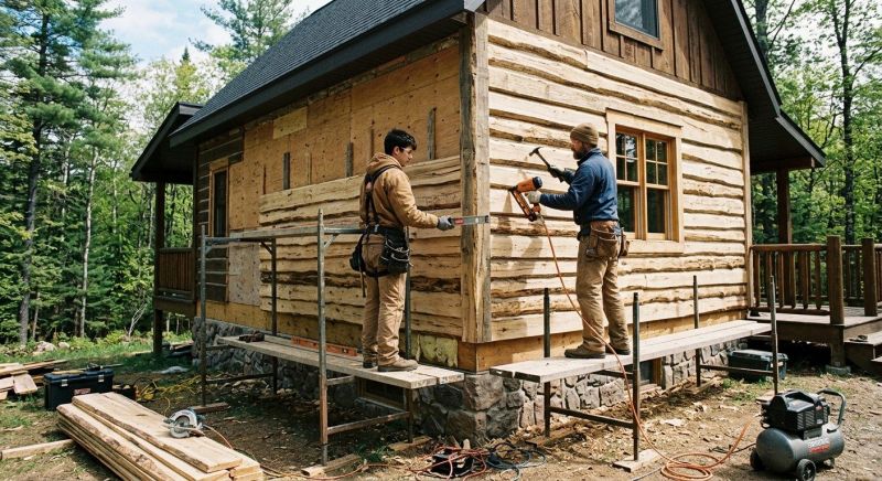 Log Siding Installation in Brighton, MI