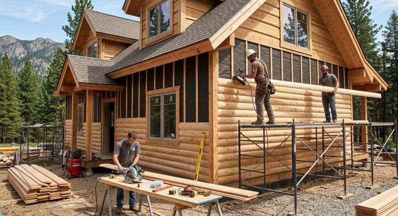 Log Siding Installation in Northville, MI