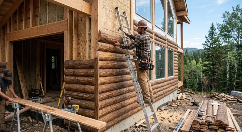 Log Siding Installation in Northville, MI