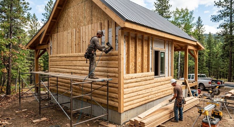 Log Siding Installation in Milford, MI