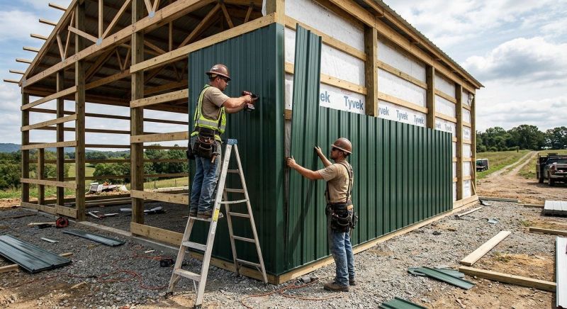 Pole Barn Siding Installation in Northville, MI