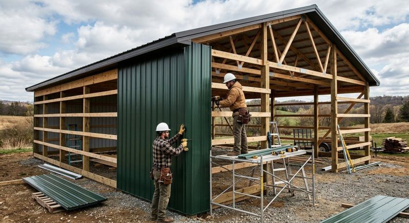 Pole Barn Siding Installation in Northville, MI