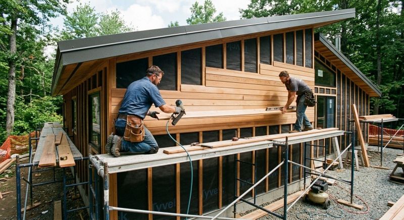 Wood Cladding Installation in Clarkston, MI