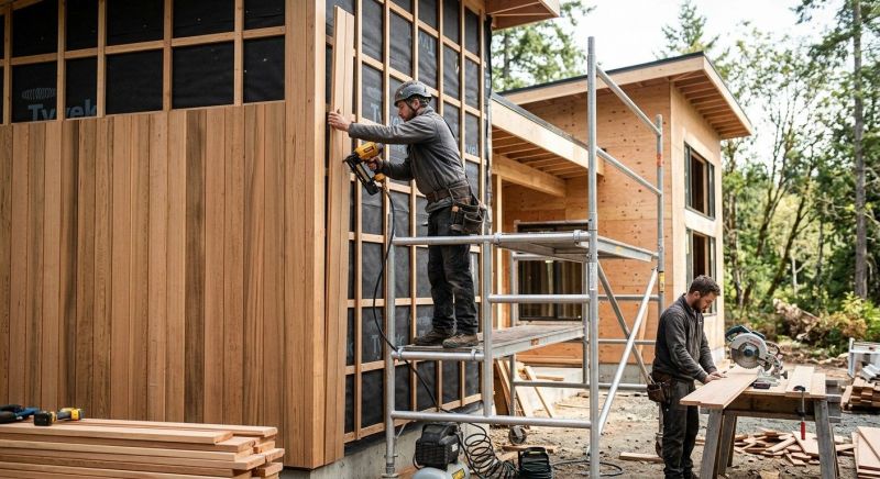 Wood Cladding Installation in Milford, MI